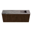 Mondiaz JOYA-DLUX 100cm meuble de salle de bains - couleur Walnut - Vasque FAYE position Droite Sans trou de robinet couleur Sombra. SW1424744