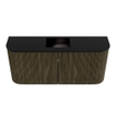 Mondiaz JOYA 93.2cm toiletmeubel - ronding links en rechts kleur Shadow - Wastafel FAYE positie Midden Zonder kraangat kleur Urban. SW1421569