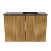 Mondiaz JOYA-DLUX 60cm meuble de salle de bains - couleur Oak - Vasque FAYE position Droite Sans trou de robinet couleur Lava SW1422042