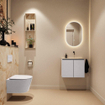 MONDIAZ TURE-DLUX Meuble toilette - 60cm - Cale - EDEN - vasque Frappe - position droite - sans trou de robinet SW1102685