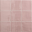 Terravito Viondo carreau mural - 13x13cm - 10mm - Carré - Rose Brillant SW542672