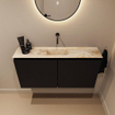 MONDIAZ TURE-DLUX Meuble toilette - 100cm - Urban - EDEN - vasque Frappe - position centrale - sans trou de robinet SW1102620