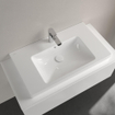 Villeroy et Boch Subway 2.0 Lavabo pour meuble meulé 80x47cm avec trou pour robinetterie avec trop plein ceramic+ blanc 1025017