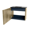 Mondiaz JOYA-DLUX 50cm toiletmeubel - kleur Dusk - Wastafel FAYE positie Links Zonder kraangat kleur Lava. SW1423211