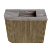 Mondiaz JOYA-DLUX 51.6cm toiletmeubel - ronding links kleur Dusk - Wastafel FAYE positie Rechts Zonder kraangat kleur Sombra. SW1426154