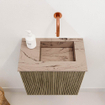 Mondiaz JOYA-DLUX Meuble de toilettes 40 cm - couleur Dusk - Lavabo FAYE position Droite Sans trou de robinet couleur Arena. SW1425725