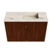 Mondiaz JOYA-DLUX 60cm meuble de toilette - couleur Ruby - Vasque FAYE position Droite 1 trou de robinet couleur Nata. SW1425423