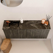 Mondiaz JOYA-DLUX Meuble de toilette 100cm - couleur Shadow - Vasque FAYE position Gauche 1 trou de robinet couleur Lava. SW1422839