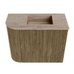 Mondiaz JOYA-DLUX 51.6cm toiletmeubel - ronding links kleur Dusk - Wastafel FAYE positie Rechts Zonder kraangat kleur Saba. SW1426078