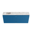 MONDIAZ TURE-DLUX Meuble toilette - 120cm - Jeans - EDEN - vasque Glace - position gauche - 1 trou de robinet SW1103327