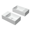 INK Contra Lavabo - 40x22x10cm - vasque droite - 0 trous de robinetterie - polystone blanc brillant SW352201