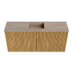 Mondiaz JOYA-DLUX 90cm meuble de salle de bains - couleur Oak - Vasque FAYE position Milieu Sans trou de robinet couleur Saba. SW1424184