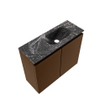 MONDIAZ TURE-DLUX Meuble toilette - 60cm - Rust - EDEN - vasque Lava - position droite - sans trou de robinet SW1104021