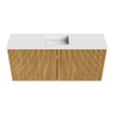 Mondiaz JOYA 90cm meuble de salle de bains - couleur Oak - Vasque FAYE position Milieu 1 trou de robinet couleur Talc. SW1421119