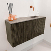 Mondiaz JOYA-DLUX 80cm toiletmeubel - kleur Shadow - Wastafel FAYE positie Rechts Zonder kraangat kleur Oza. SW1425042