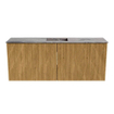 Mondiaz JOYA-DLUX 100cm meuble de toilette - couleur Oak - Vasque FAYE position Milieu Sans trou de robinet couleur Sombra. SW1424260