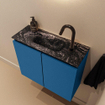 MONDIAZ TURE-DLUX Meuble toilette - 60cm - Jeans - EDEN - vasque Lava - position centrale - 1 trou de robinet SW1103850