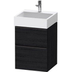 Duravit D-Neo wastafelonderkast 48.4x62.5x44.2cm 2 lades Eiken (zwart) Mat SW641389