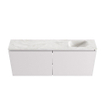 MONDIAZ TURE-DLUX meuble WC 120 cm Cale. EDEN lavabo Ostra position droite. Sans trou de robinet. SW1104771