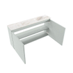 MONDIAZ TURE-DLUX Meuble toilette - 100cm - Greey - EDEN - vasque Frappe - position droite - 1 trou de robinet SW1102810