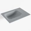 Mondiaz LEX Lavabo - 40x30x0.9cm - lavabo Gauche - sans trous de robinet - pour meuble de WC - Solid surface - Plata SW1025900