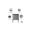 Brabantia Bo Touch Bin Afvalemmer - 36 liter - kunststof binnenemmer - mineral concrete grey SW1117507