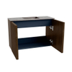 Mondiaz JOYA-DLUX 60cm meuble de toilette - couleur Walnut - Vasque FAYE position Milieu 1 trou de robinet couleur Oza. SW1426245