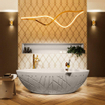 MONDIAZ HOLM Baignoire îlot - 180x85cm - Lin SW491464