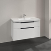 Villeroy & Boch Subway 2.0 Meuble sous lavabo 98.7x44.9x59cm avec 2 tiroirs pour lavabo encastrable 7175 80cm blanc brillant 1025040