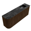 Mondiaz JOYA-DLUX 101.6cm toiletmeubel - ronding links kleur Walnut - Wastafel FAYE positie Rechts Zonder kraangat kleur Lava. SW1422515