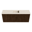 Mondiaz JOYA-DLUX 100cm toiletmeubel - kleur Walnut - Wastafel FAYE positie Midden Zonder kraangat kleur Meli. SW1424418