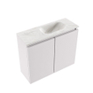 MONDIAZ TURE-DLUX Meuble toilette - 60cm - Cale - EDEN - vasque Ostra - position droite - 1 trou de robinet SW1104737