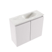 MONDIAZ TURE-DLUX meuble WC 60 cm Cale. EDEN vasque Ostra position droite. Avec 1 trou de robinet. SW1104737