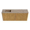 Mondiaz JOYA-DLUX 100cm meuble de salle de bains - couleur Oak - Vasque FAYE position Gauche 1 trou de robinet couleur Arena. SW1423868