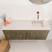 Mondiaz JOYA-DLUX 90cm meuble de toilette - couleur Dusk - Vasque FAYE position Droite Sans trou de robinet couleur Meli. SW1425829