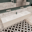 ENSEMBLE DE MEUBLE MONDIAZ LUSH - 180 cm - 2 tiroirs - lavabo cloud - 2 lavabos - 0 trous de robinet - sous-couche SW409576