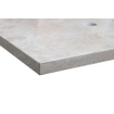 Saniclass Travertine Topblad - 60x46cm - zonder kraangaten - 1 sifon-uitsparing - gemeleerd natuursteen SW1242425