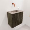 Mondiaz JOYA-DLUX Meuble de toilette 40cm - couleur Shadow - Vasque FAYE position Milieu Sans trou de robinet couleur Saba. SW1425095