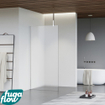 FugaFlow Eccelente Vetro douche à l'italienne salle de bain - 70x200cm - verre mat - bras plafond - chrome SW1125016