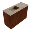 Mondiaz JOYA-DLUX 60cm toiletmeubel - kleur Ruby - Wastafel FAYE positie Links 1 kraangat kleur Arena. SW1425265