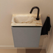 MONDIAZ TURE-DLUX Meuble toilette - 40cm - Smoke - EDEN - vasque Frappe - position gauche - 1 trou de robinet SW1103019