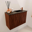 Mondiaz JOYA-DLUX 60cm toiletmeubel - kleur Ruby - Wastafel FAYE positie Rechts 1 kraangat kleur Lava. SW1423601