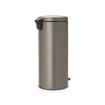 Brabantia NewIcon Poubelle à pédale - 30 litres - seau intérieur en plastique - platinum SW722323