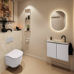 MONDIAZ TURE-DLUX Meuble toilette - 60cm - Cale - EDEN - vasque Ostra - position droite - 1 trou de robinet SW1104737
