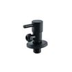 Fortifura Calvi Robinet d'arrêt d'angle - coudé - raccord mural 1/2" - raccord à compression 3/8" / 10 mm pour flexible - noir mat SW791728