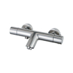 FugaFlow Eccelente Sobrado Mitigeur baignoire - avec barre curseur - douchette ronde - flexible en métal - Inox brossé PVD SW1123988