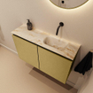 MONDIAZ TURE-DLUX Meuble toilette - 80cm - Oro - EDEN - vasque Frappe - position droite - sans trou de robinet SW1102930