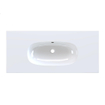 Arcqua Oval Inbouw Wastafel - 101x46x1.5cm - enkele wasbak - zonder kraangat - cast marble - glans wit SW1581329
