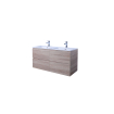 Adema Looks Badkamermeubelset - 120x45.5x58cm - overloop - spiegel - hout SW399372