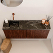Mondiaz JOYA-DLUX Meuble de salle de bains 100cm - couleur Ruby - Lavabo FAYE position Gauche Sans trou de robinet couleur Lava SW1423638